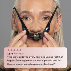 Travel-ready Brow Buddy kit case for on-the-go shaping.