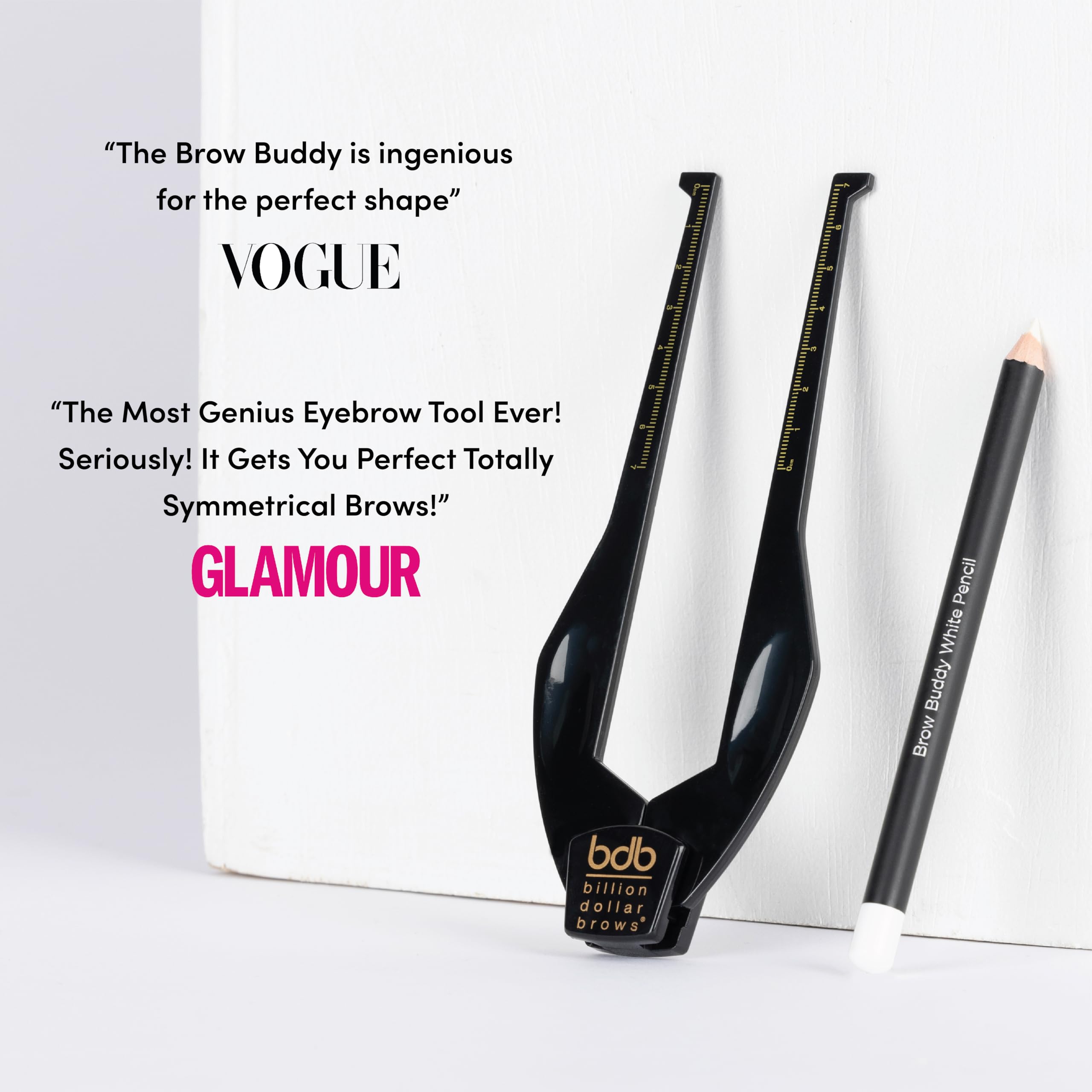 Billion Dollar Brows Brow Buddy stencil detail enables symmetry guidance.