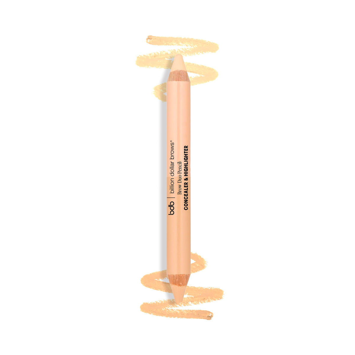 billion dollar brows Duo Brow Highlighter & Concealer Pencil en mano para uso diario
