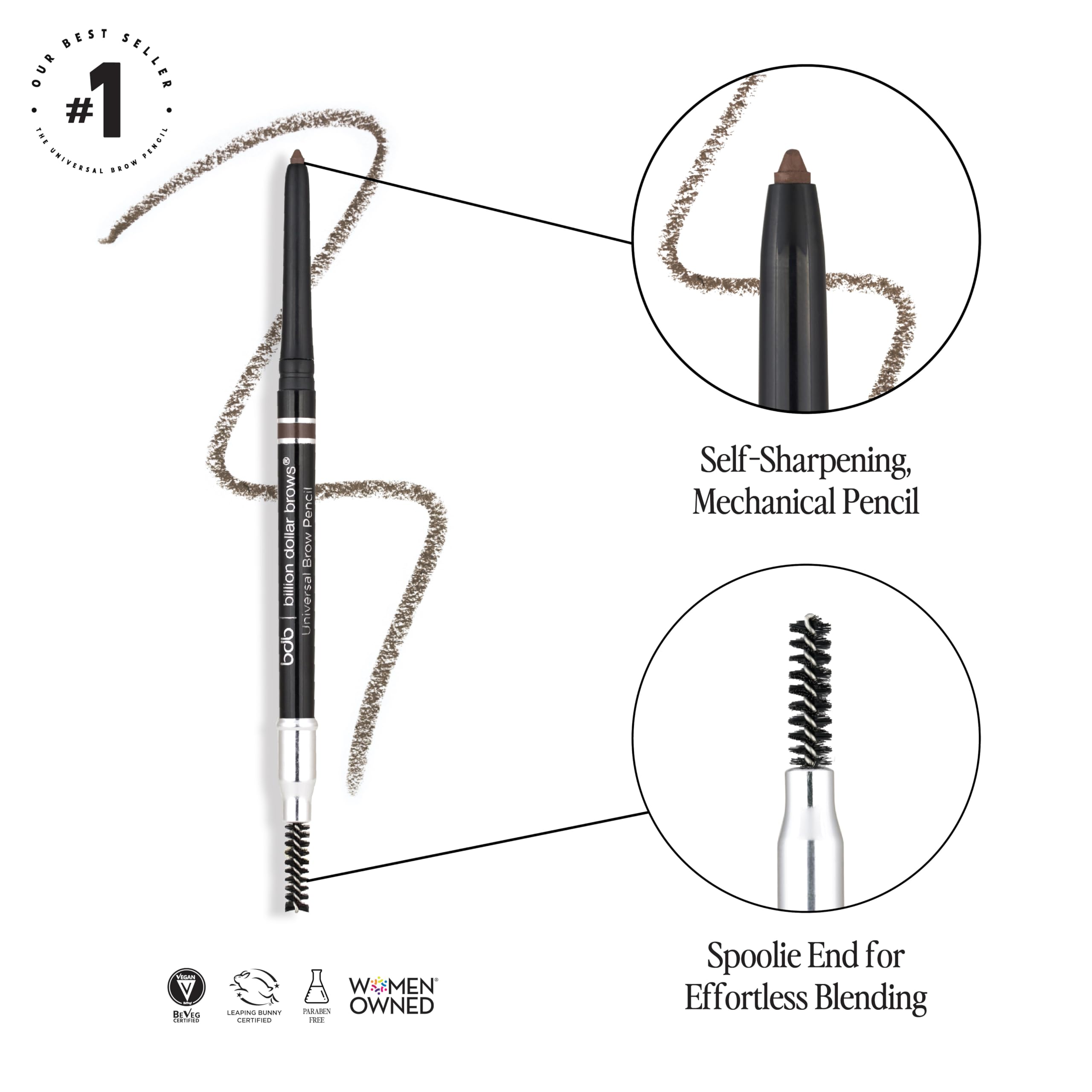 Uso para principiantes con el lápiz universal de cejas Billion Dollar Brows