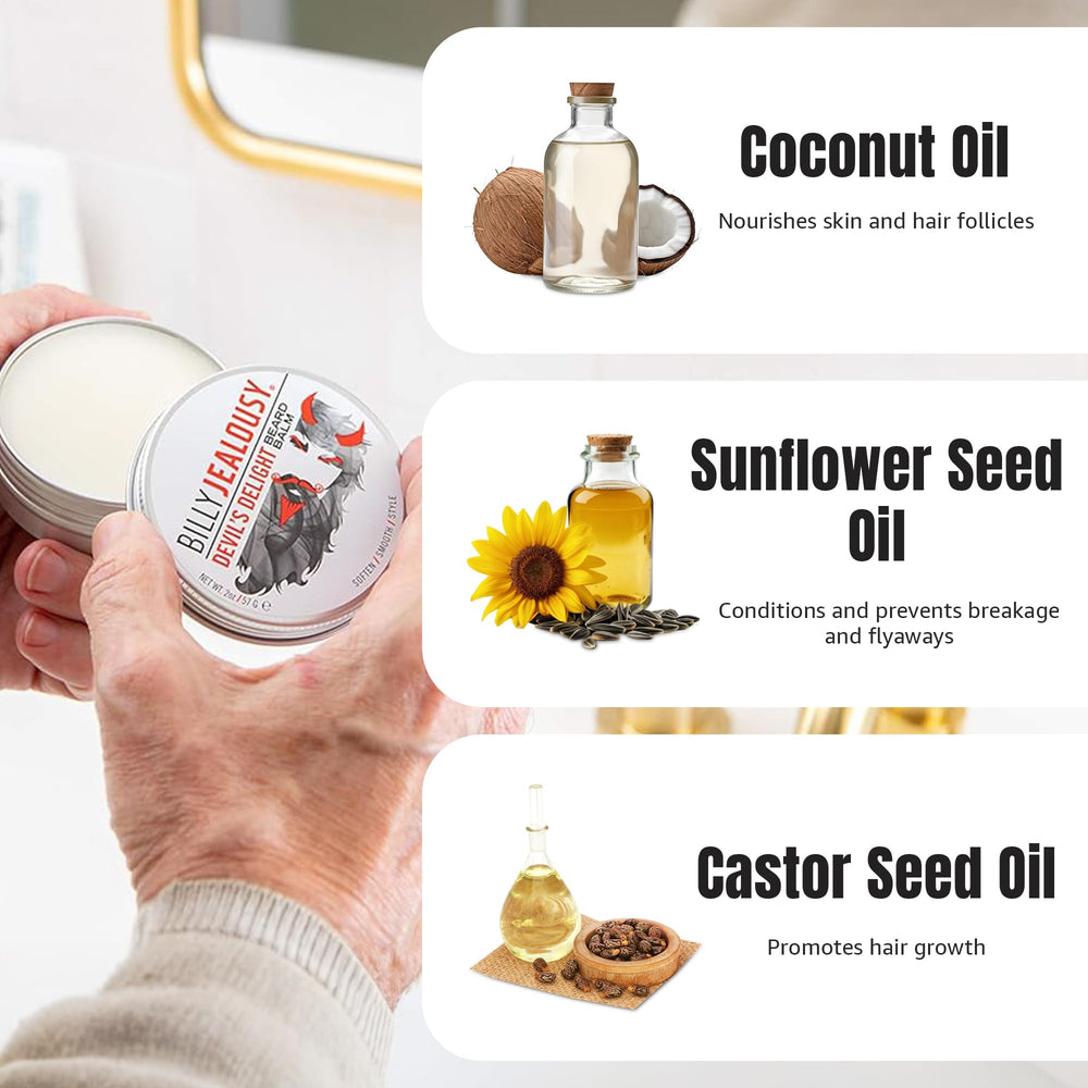 Devil's Delight balm jar close-up highlights natural oils