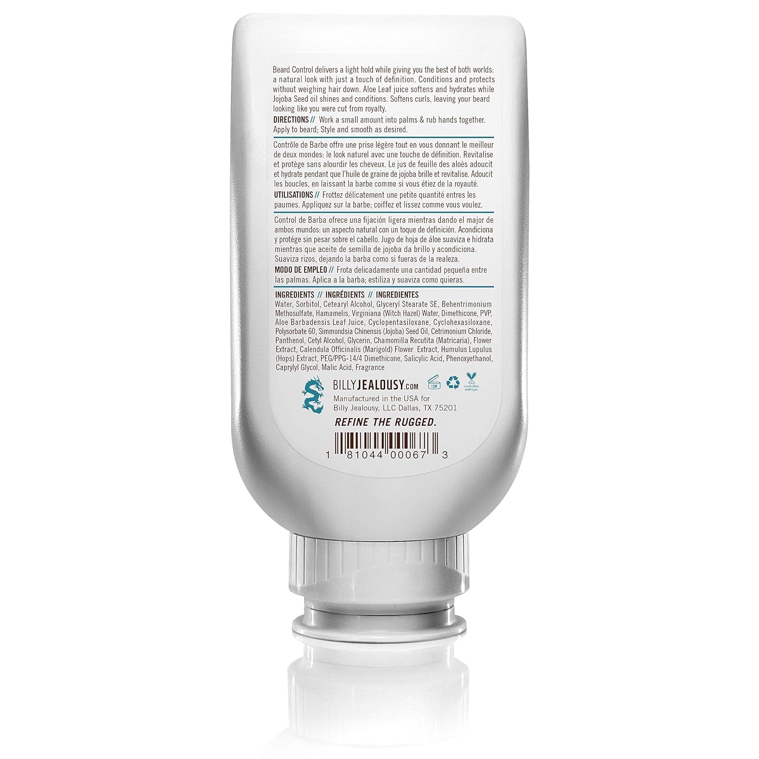 Billy Jealousy Original Beard Control on dry beard ready to distribute