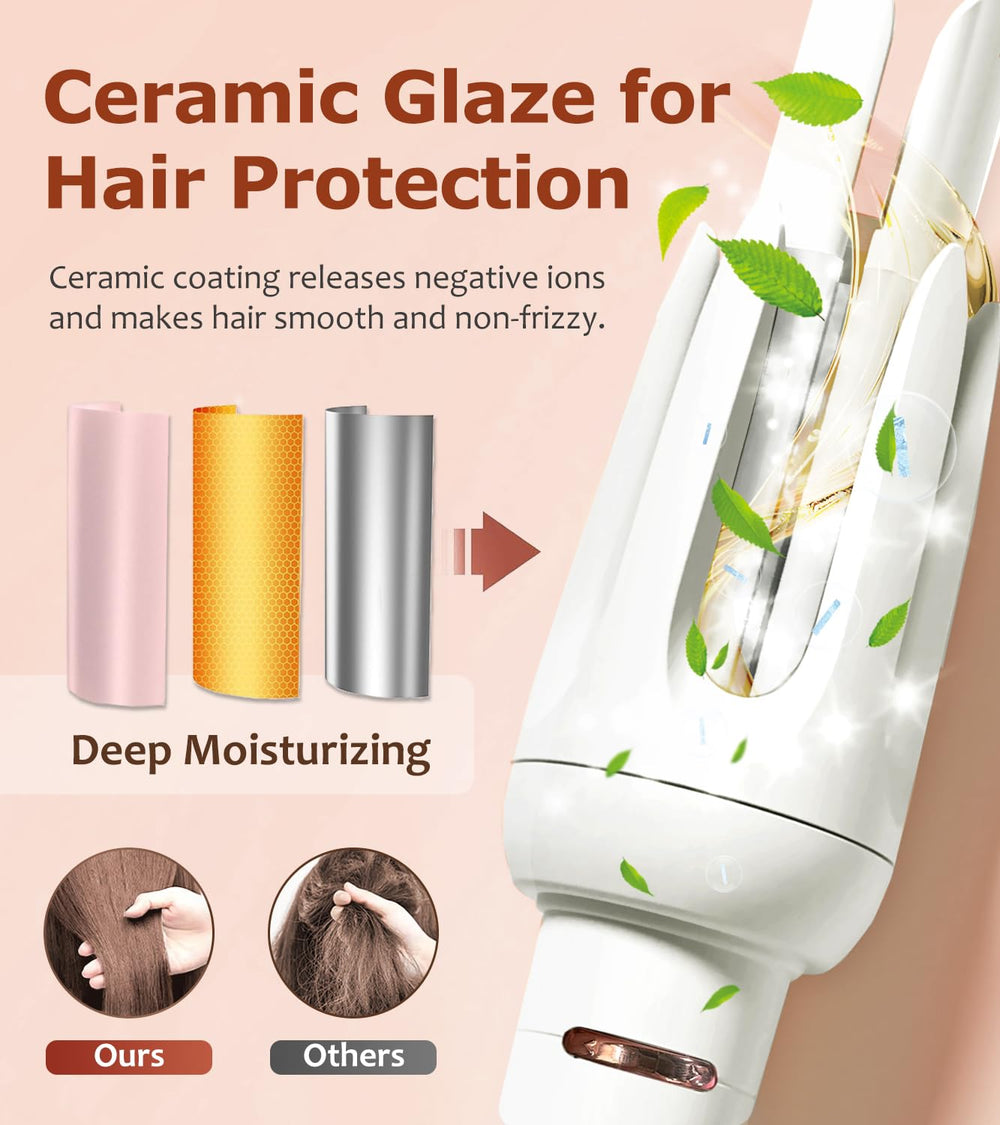 BILITOK Auto Hair Curler temperature settings adapt to different hair types.