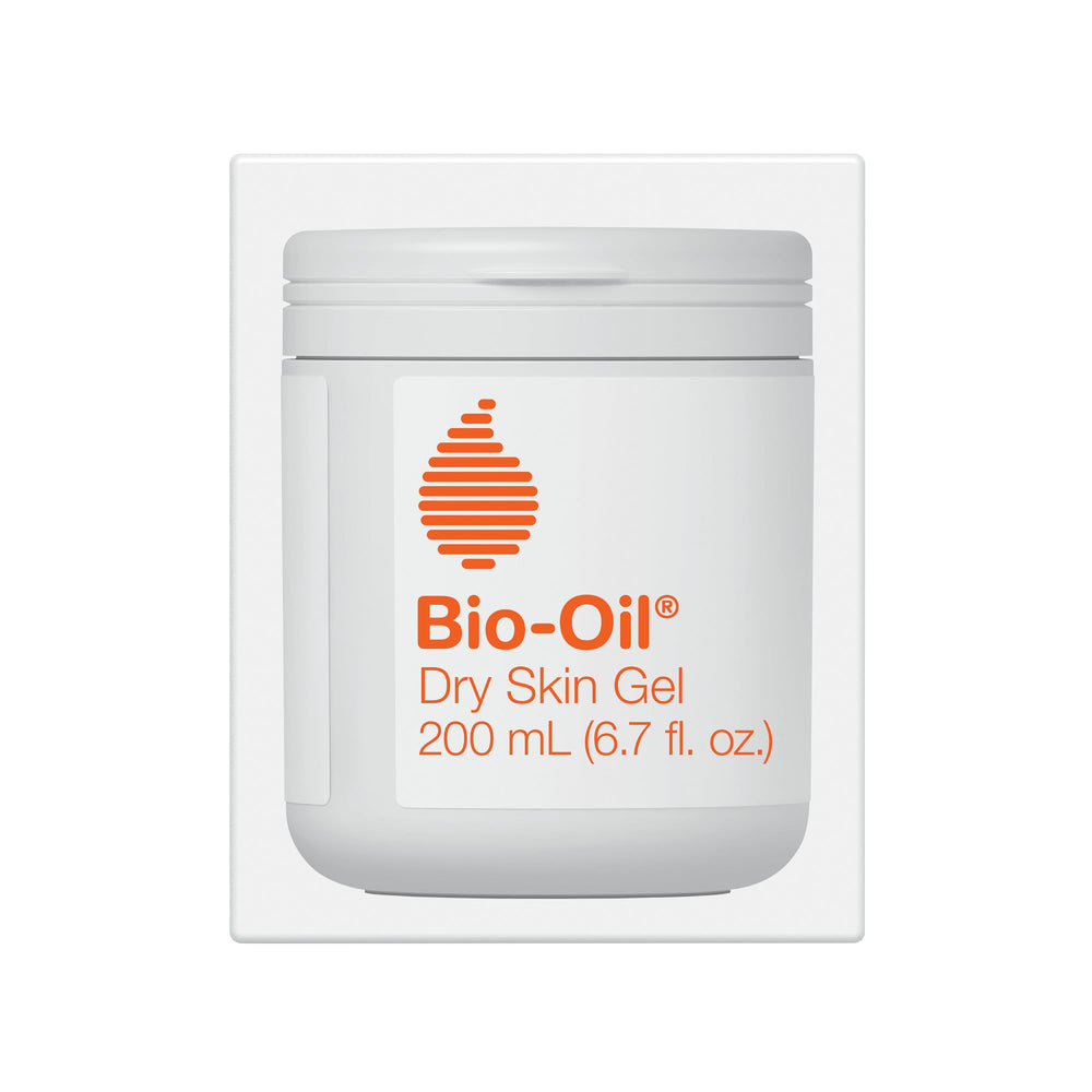 Bio-Oil Dry Skin Gel en botella para hidratación rápida de la piel seca.