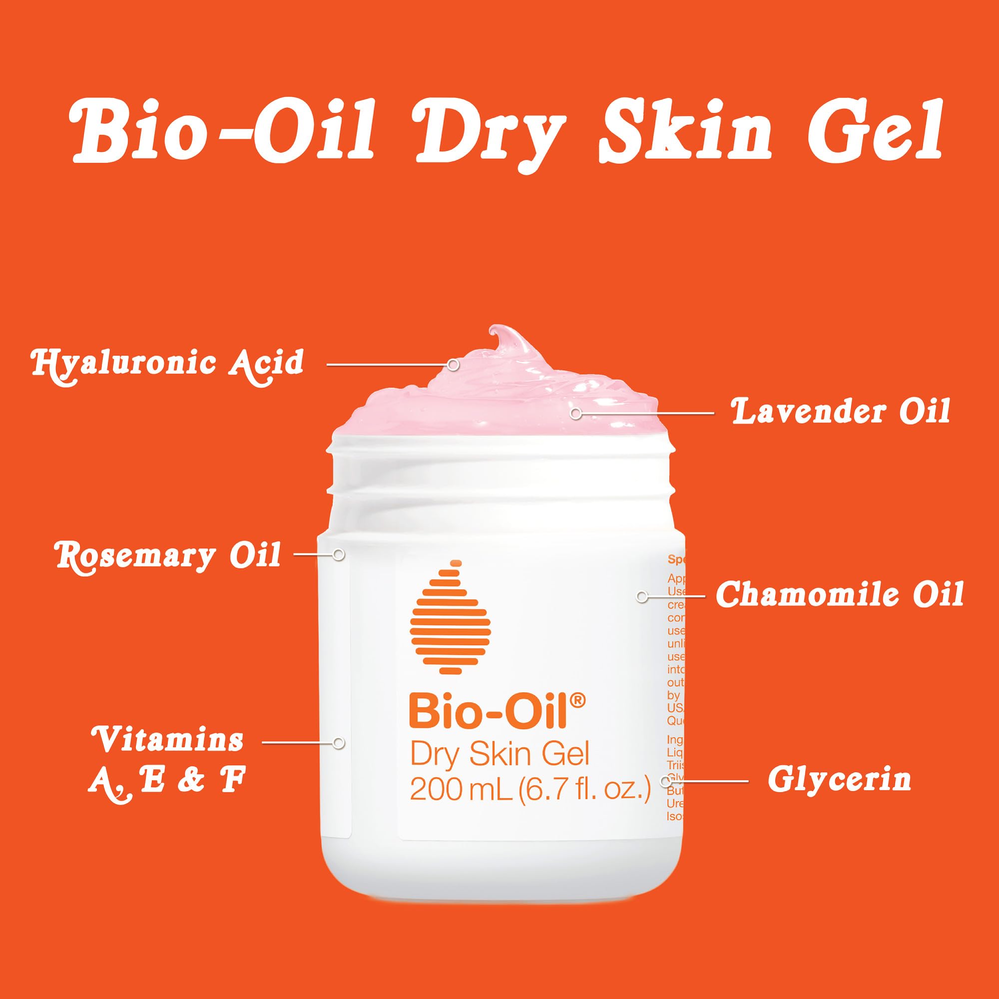 Hidratación del cuerpo con Bio-Oil Dry Skin Gel, piel más cómoda.