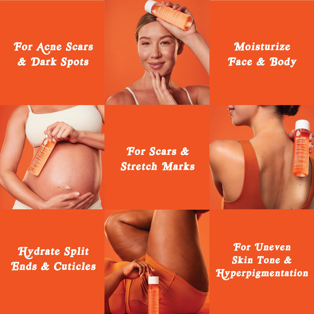 Bio-Oil being used as hair oil for nourished, smooth hair