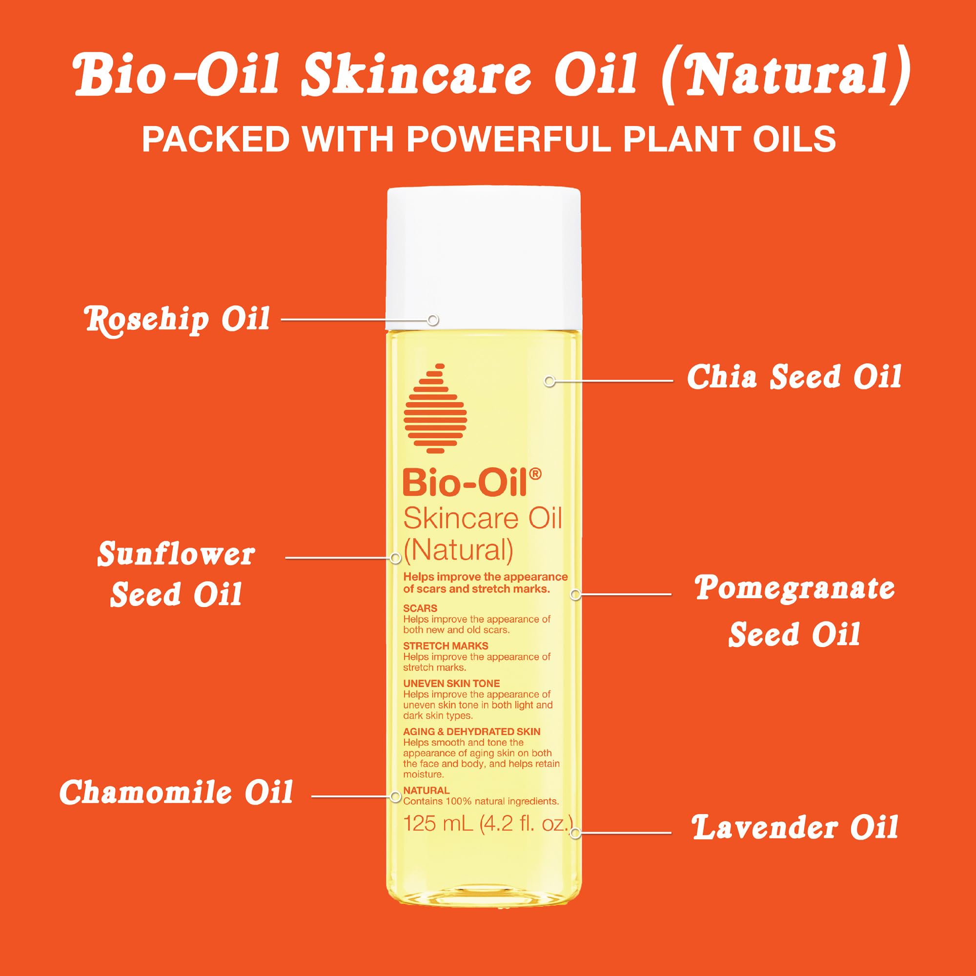 Bio-Oil with pomegranate oil illustrates protective properties for skin surface.