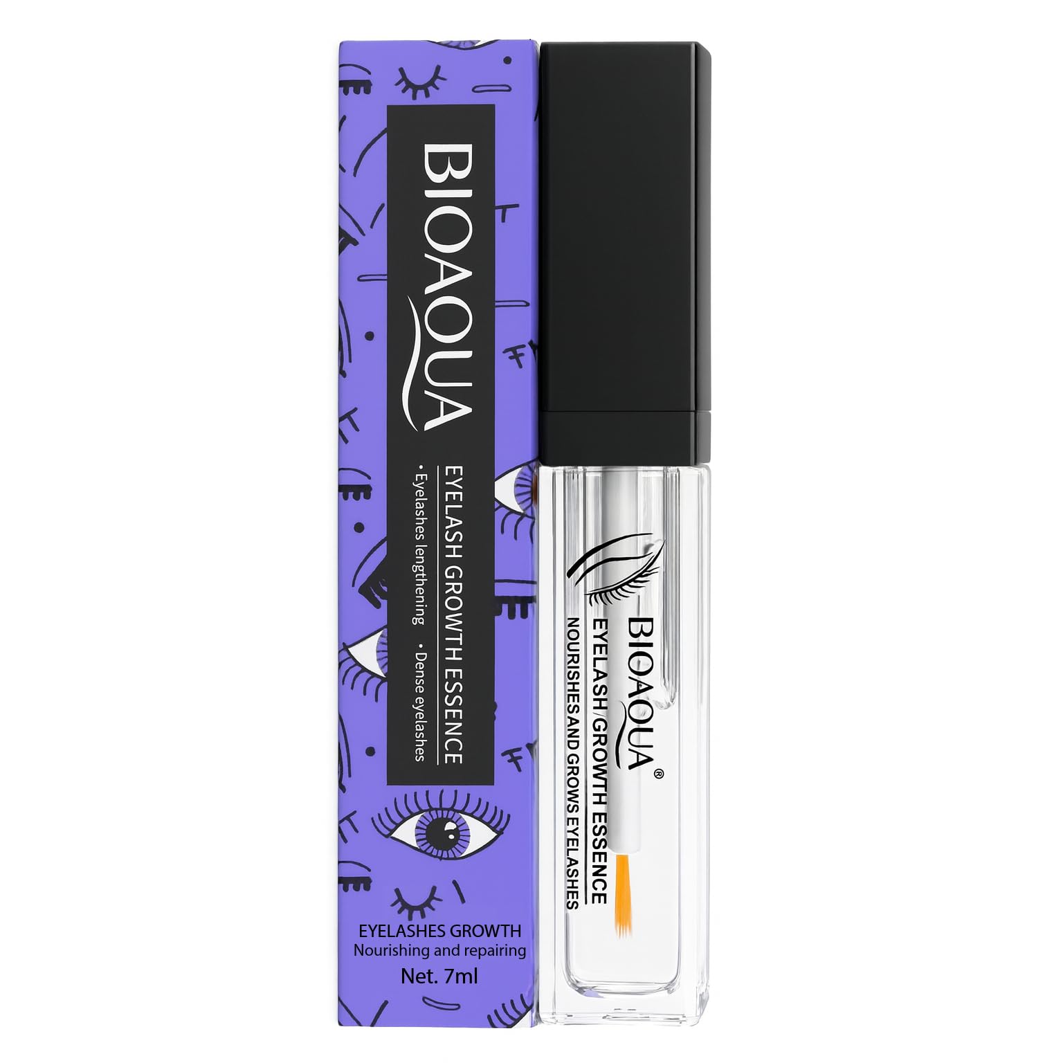 BIOAQUA suero crecimiento cejas con aplicador suave para más volumen
