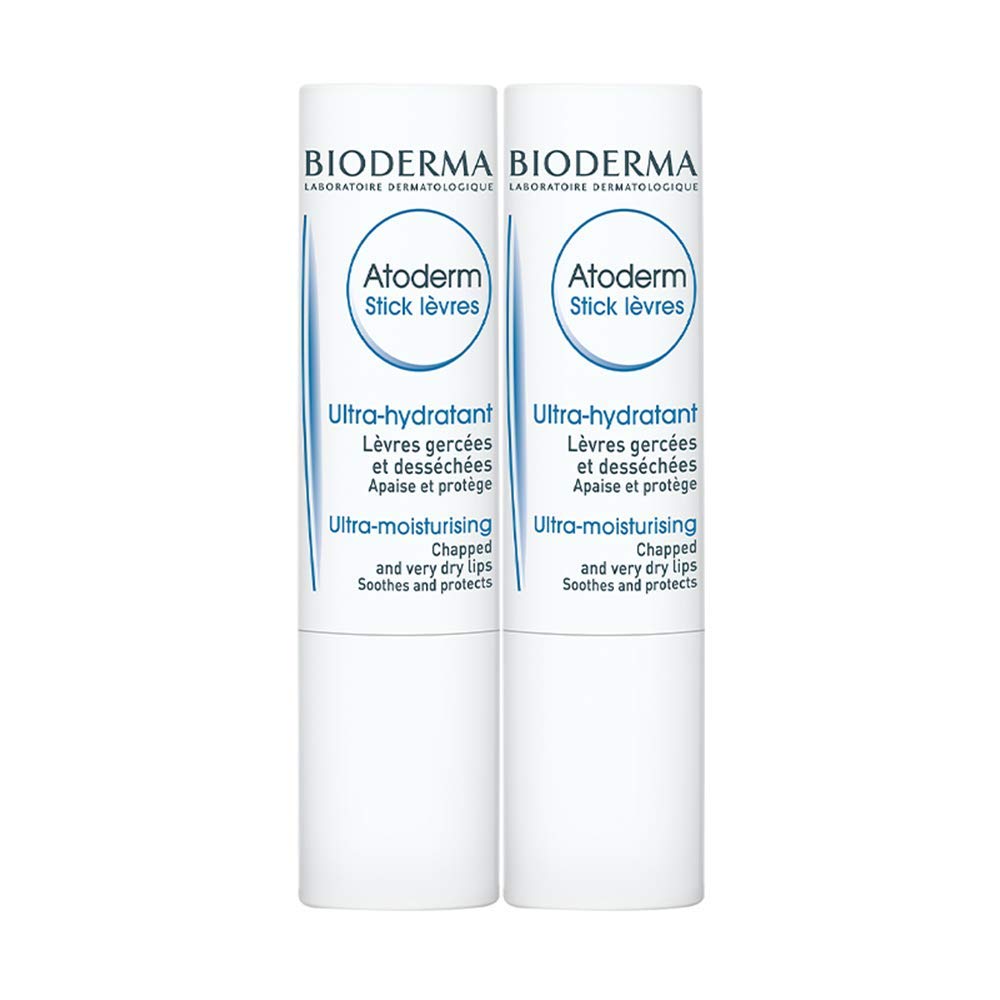 Bioderma Atoderm barra labial hidratante para labios secos y sensibles.