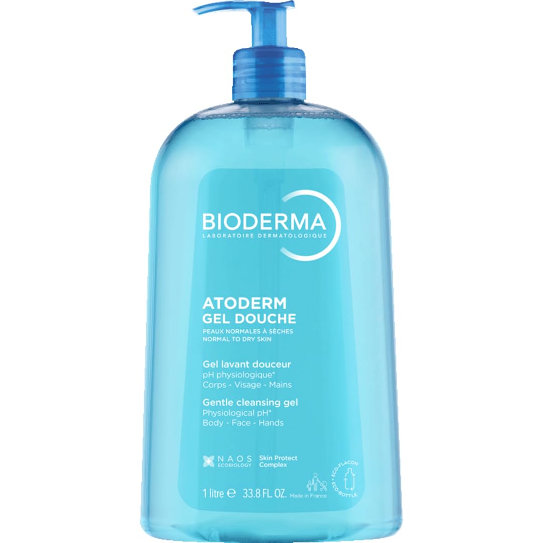 Bioderma Atoderm Hydrating Shower Gel bottle with moisturizing formula for daily cleansing