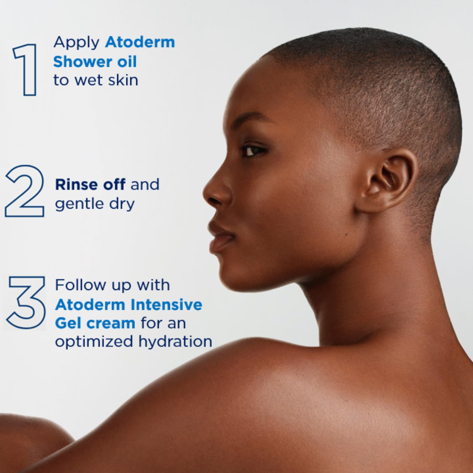 Application routine showing smooth rub-in on clean skin