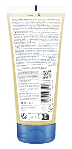 Bioderma Atoderm Shower Oil pump shown for mess-free dispensing.