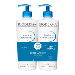 Bioderma Atoderm Ultra Cream Duo bottle front for dry skin hydration.