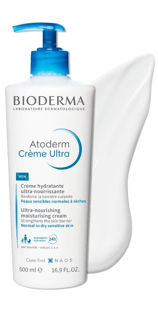 Bioderma Atoderm Ultra Cream Duo packaging close-up highlighting rich formula.