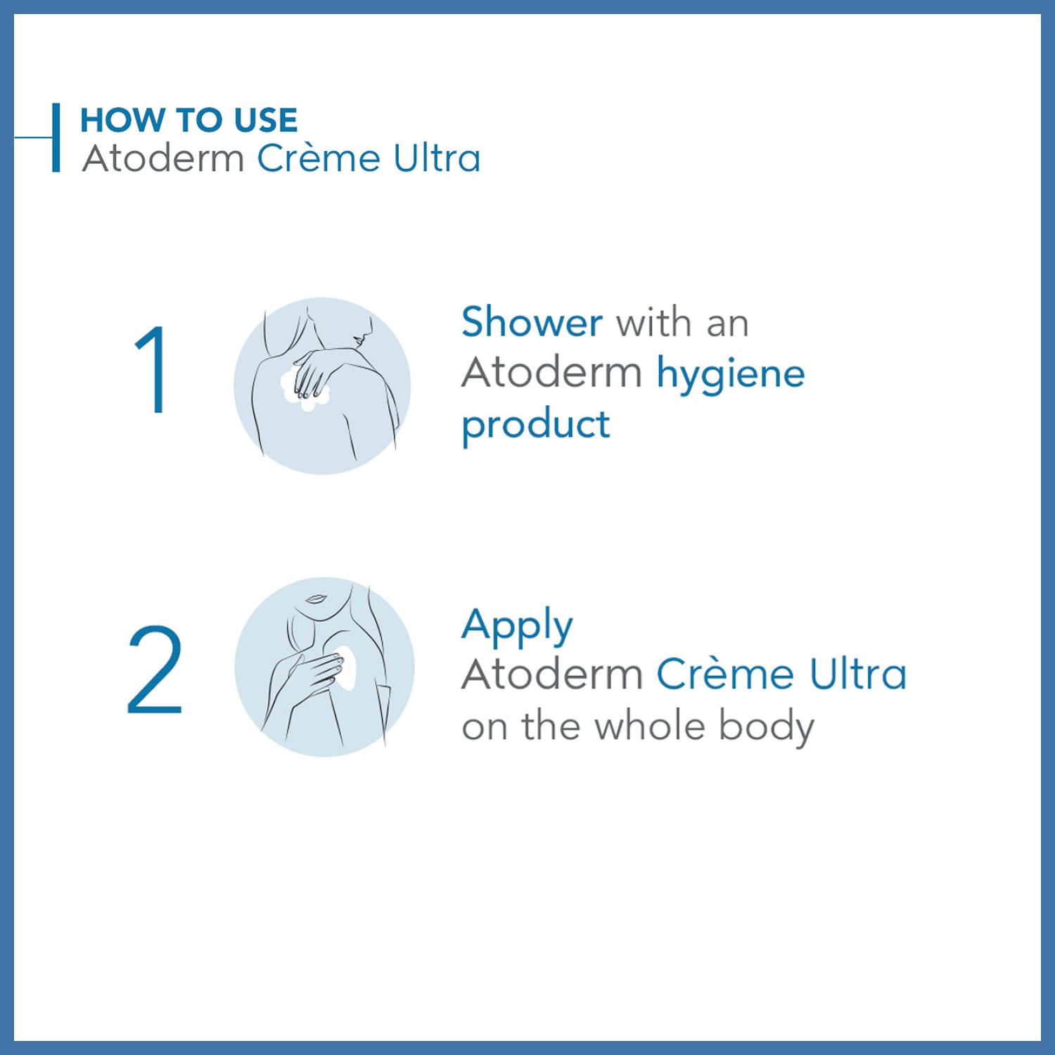 Application swatch of Bioderma Atoderm Ultra Cream on skin for immediate comfort.