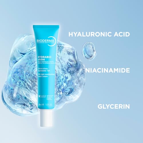 Packaging shot of Bioderma Hydrabio Gel-Cream for daily moisturization.