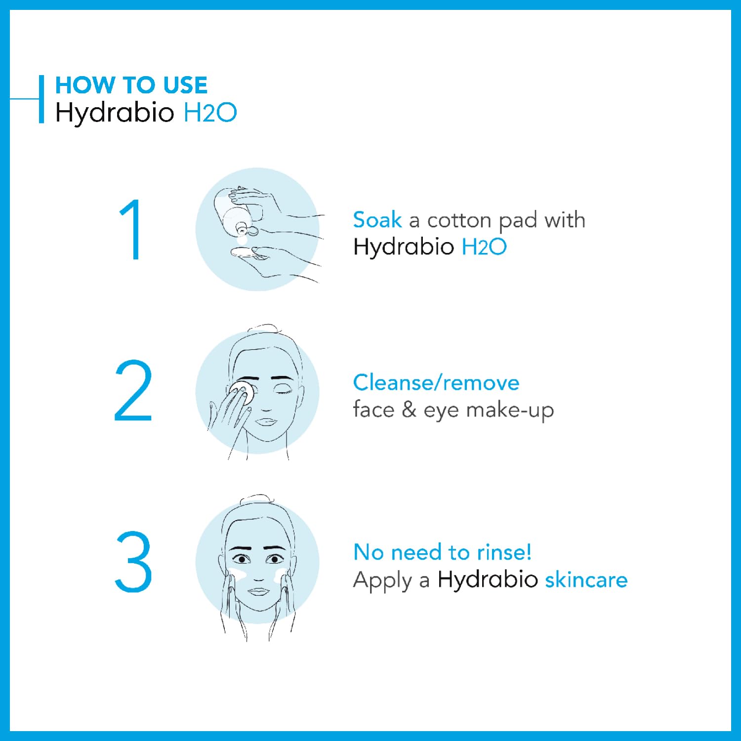 Bioderma Hydrabio H2O, fórmula sin alcohol para piel sensible.