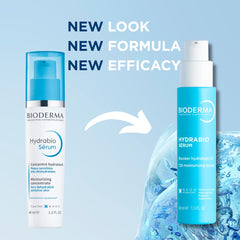 Hydrabio Serum texture swirl shows lightweight hydration on skin