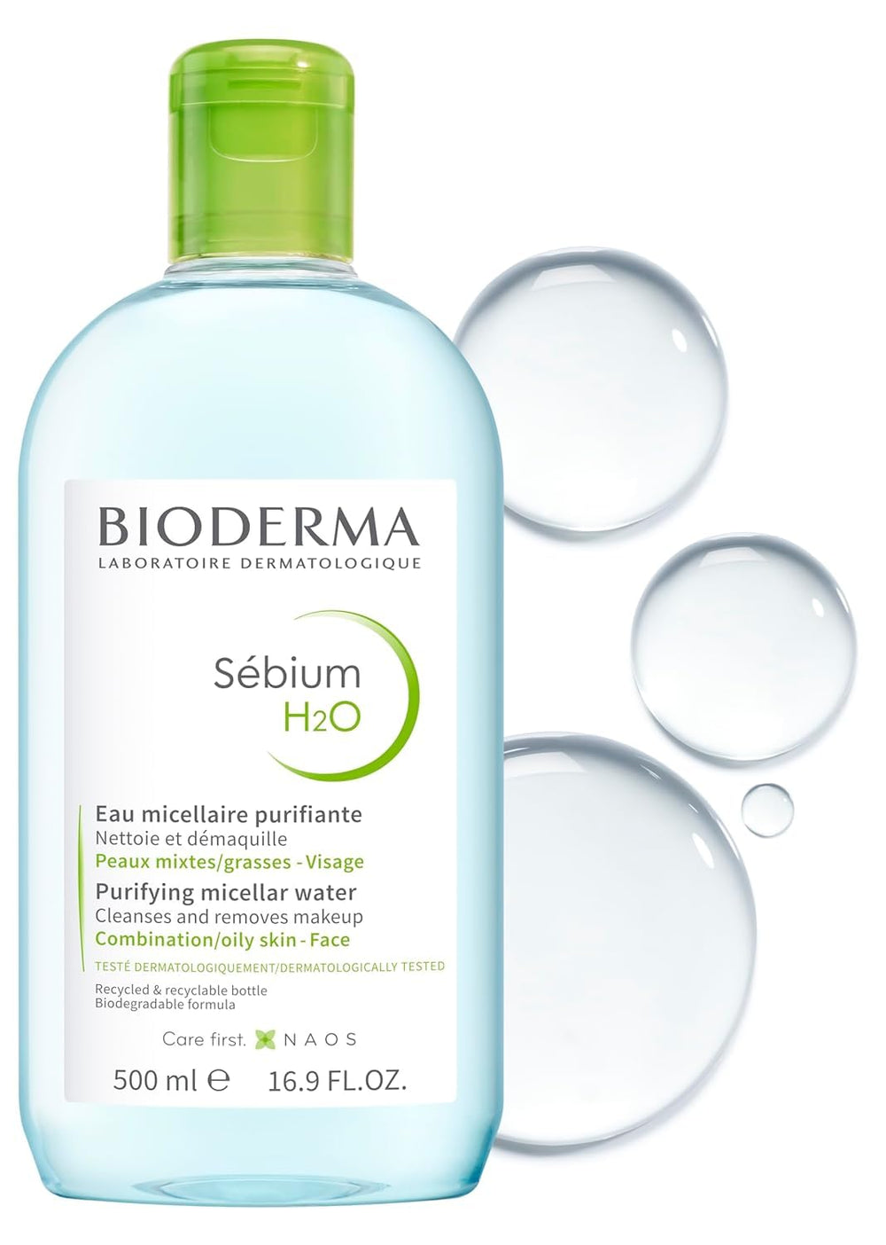 Bioderma Sebium H2O cotton pad removal, dirt and makeup removal with care