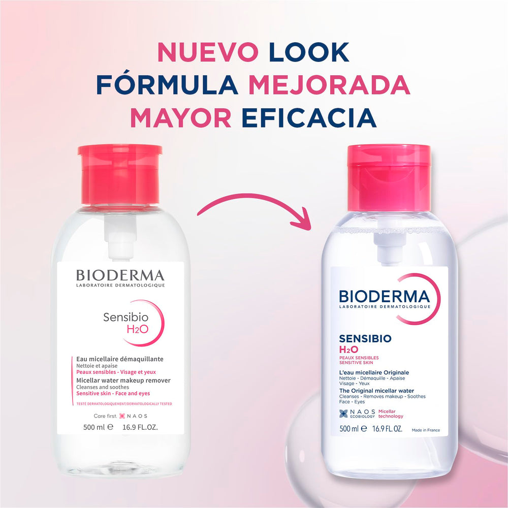 Bioderma Sensibio H2O: dispensador práctico para limpieza diaria sin irritación