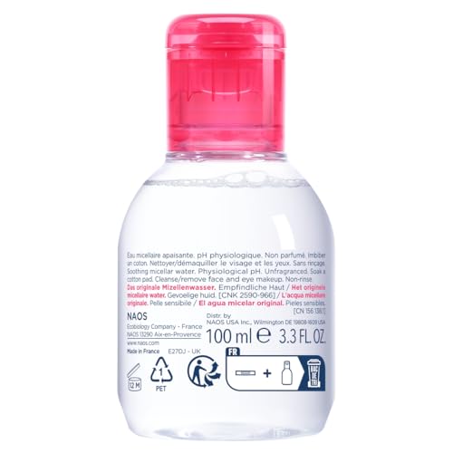 Bioderma Sensibio H2O being applied to the face for a gentle cleanse.