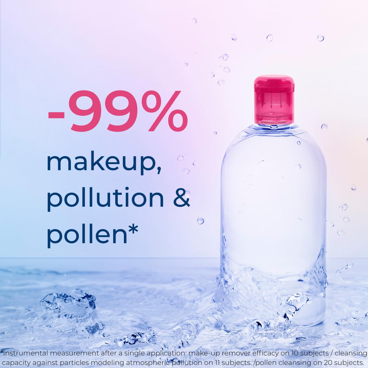 Bioderma Sensibio H2O, fragancia cero, apto para pieles irritables.