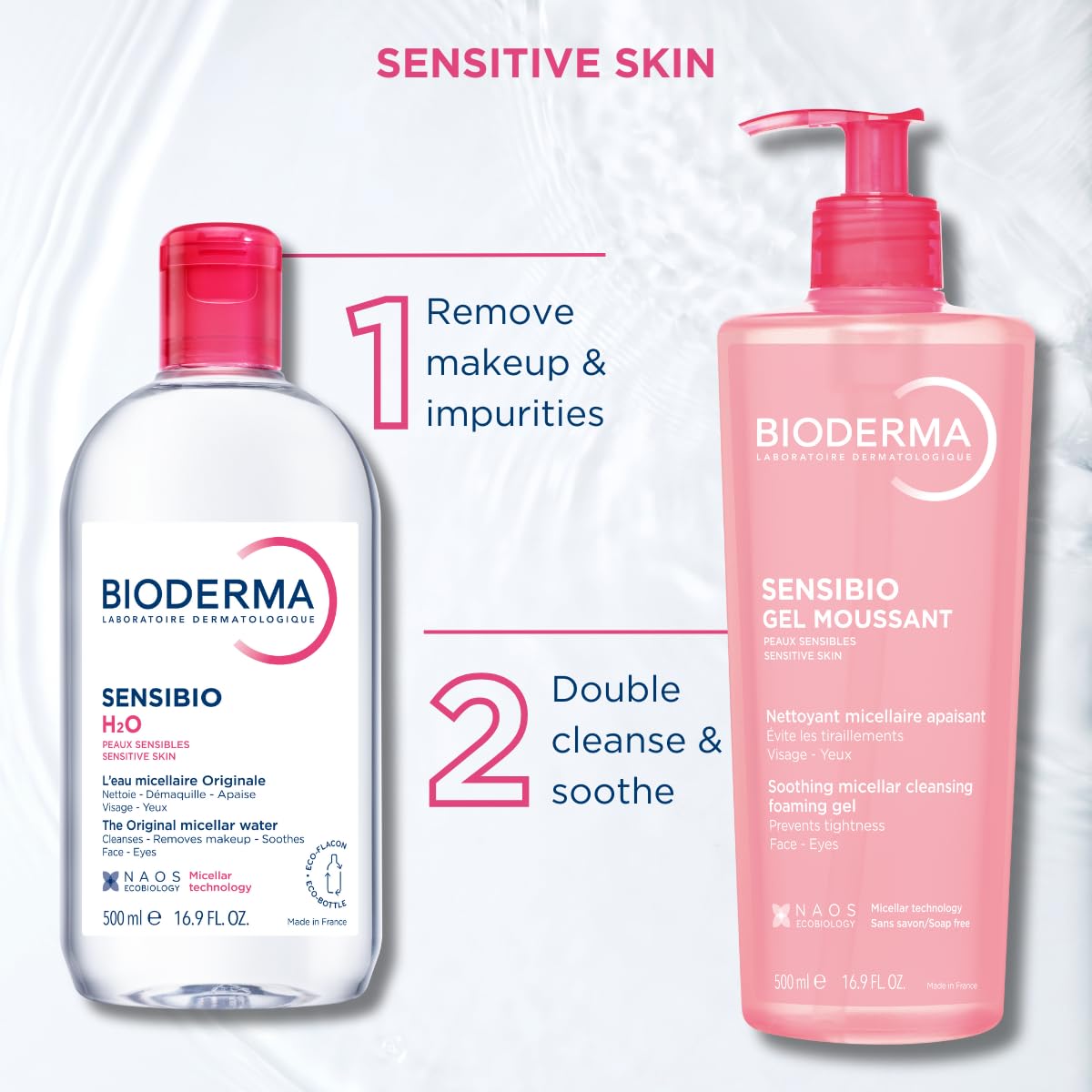 Bioderma Sensibio H2O: sin alcohol para uso diario y piel sensible