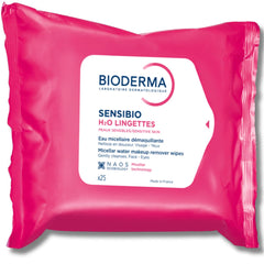 Bioderma Sensibio H2O: toallitas desmaquillantes para piel sensible, limpieza suave.