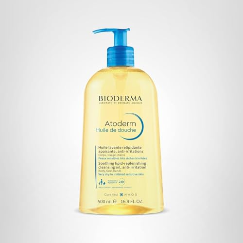 Bioderma Toderm Shower Oil packaging with lockable pump for controlled dispensing