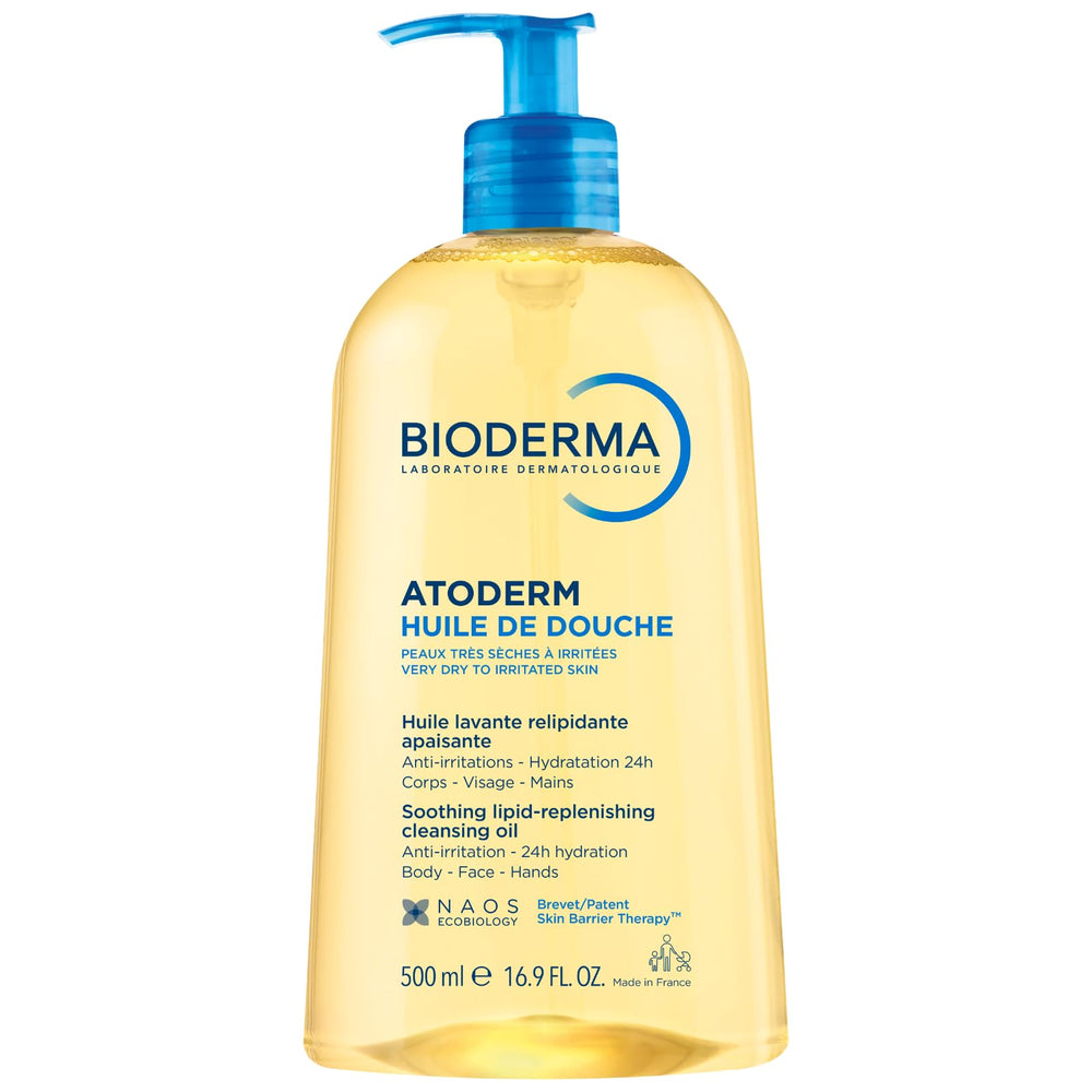 Bioderma Toderm Shower Oil pump bottle for easy, mess-free cleansing and hydration