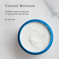 Cream spread on the face shows silky texture and easy absorption.