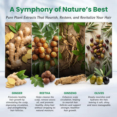 BIOGREEN ROOTS champú color natural, enfoque en brillo natural y tacto suave.