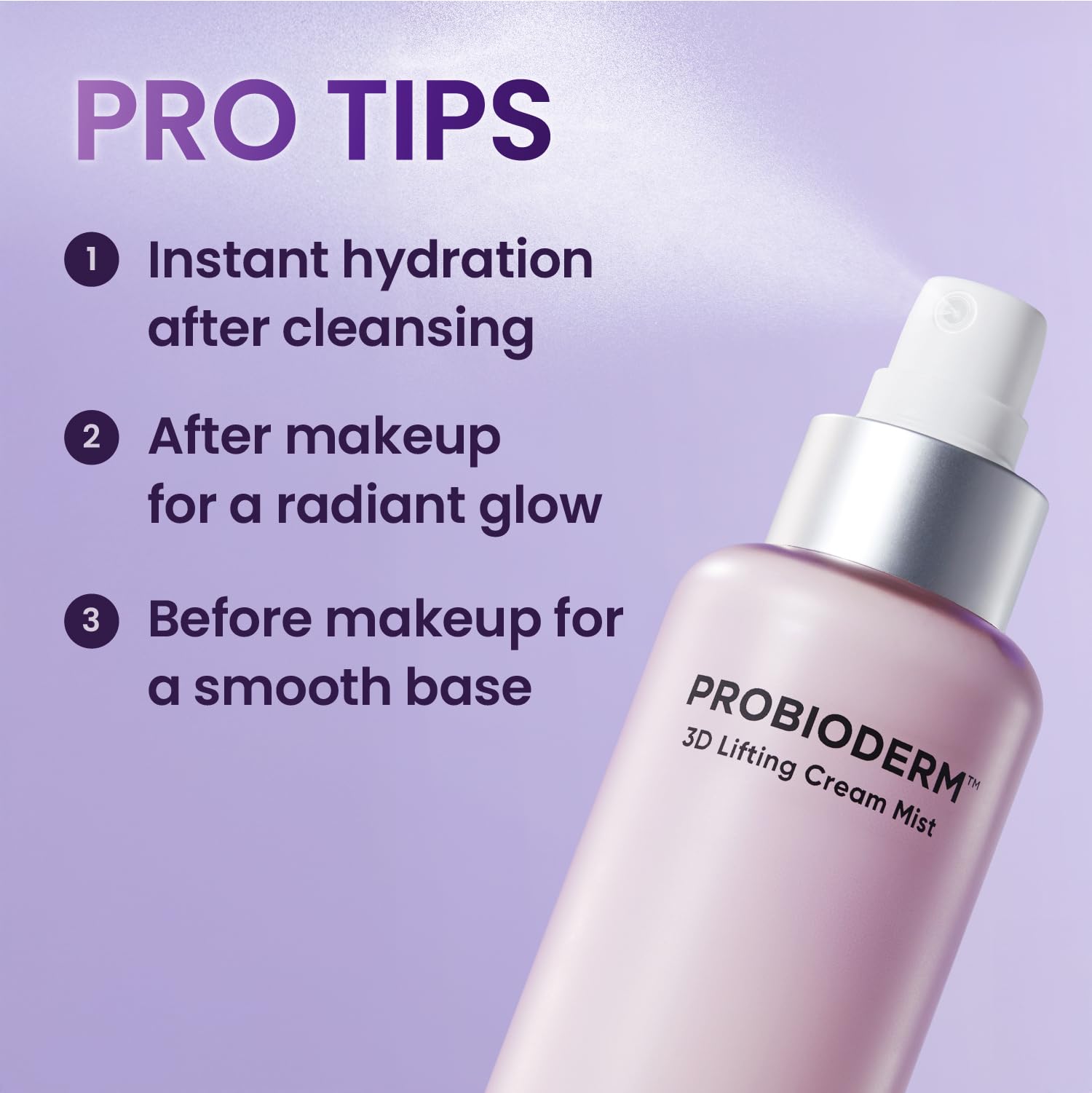 BIOHEAL BOH Probioderm 3D Lifting Cream Mist, textura ligera con rápida absorción