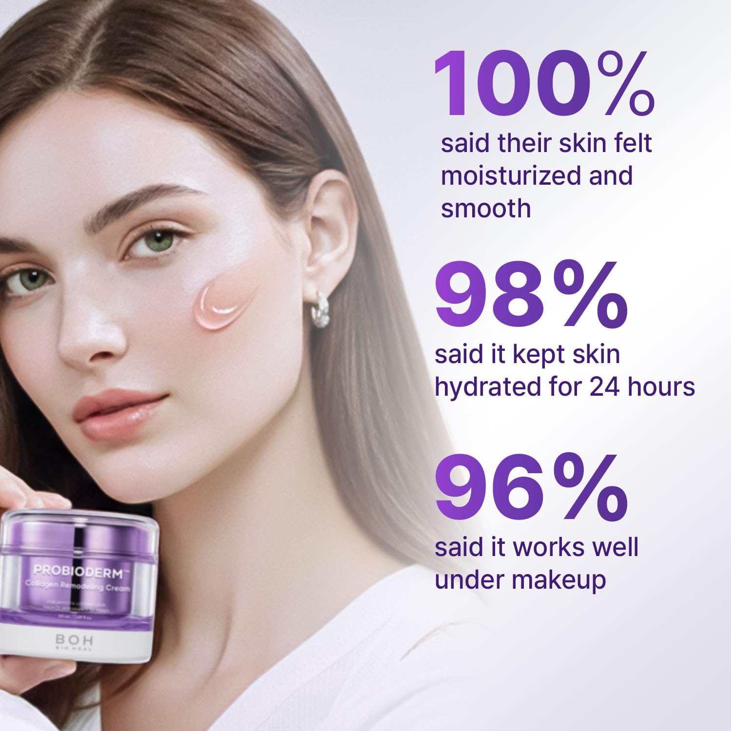 BIOHEAL BOH Probioderm capsules close-up showcases hydration.