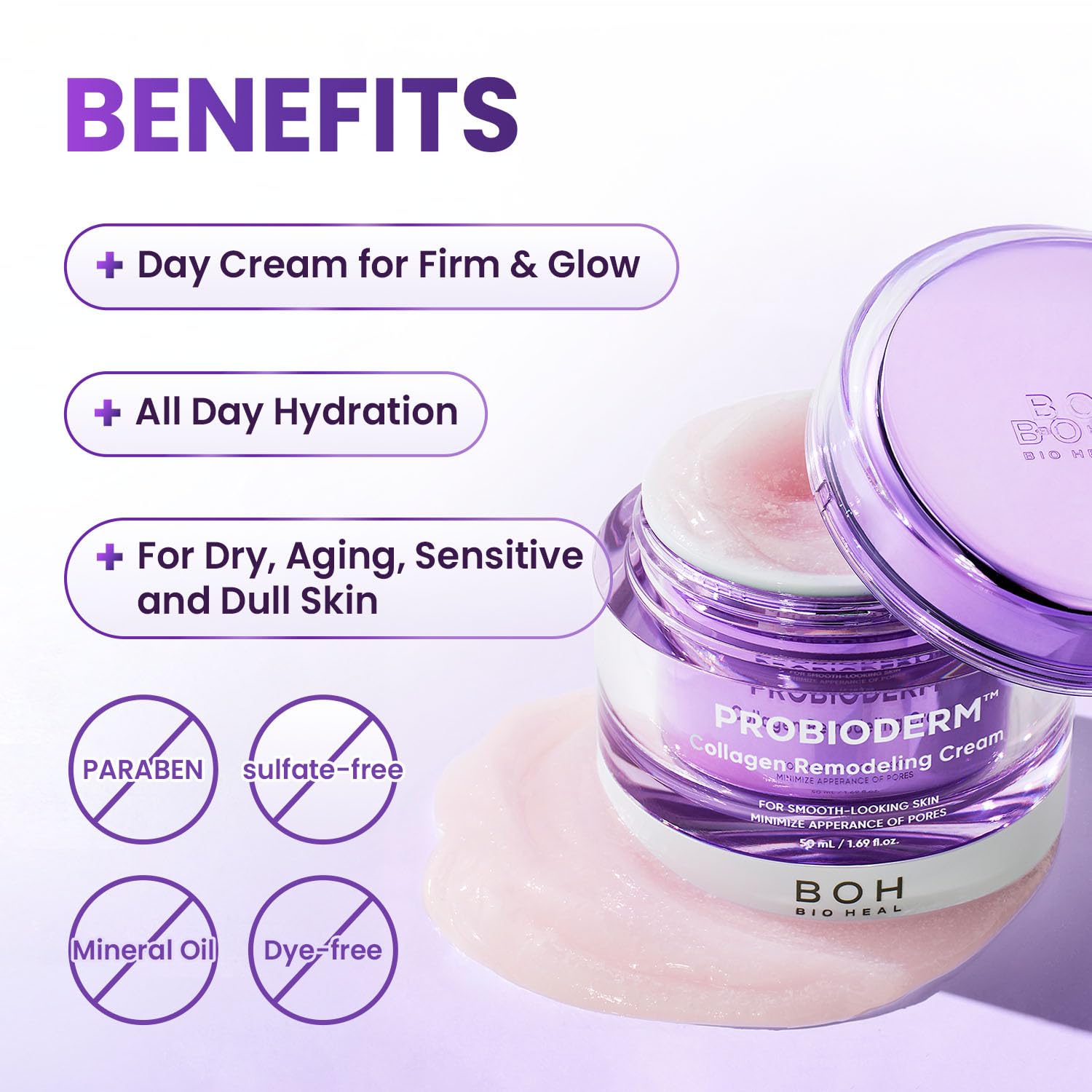 BIOHEAL BOH Probioderm cream releases a spa-like floral fragrance.