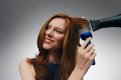 BIO IONIC BlueWave ergonomic handle offers comfortable, extended styling sessions.