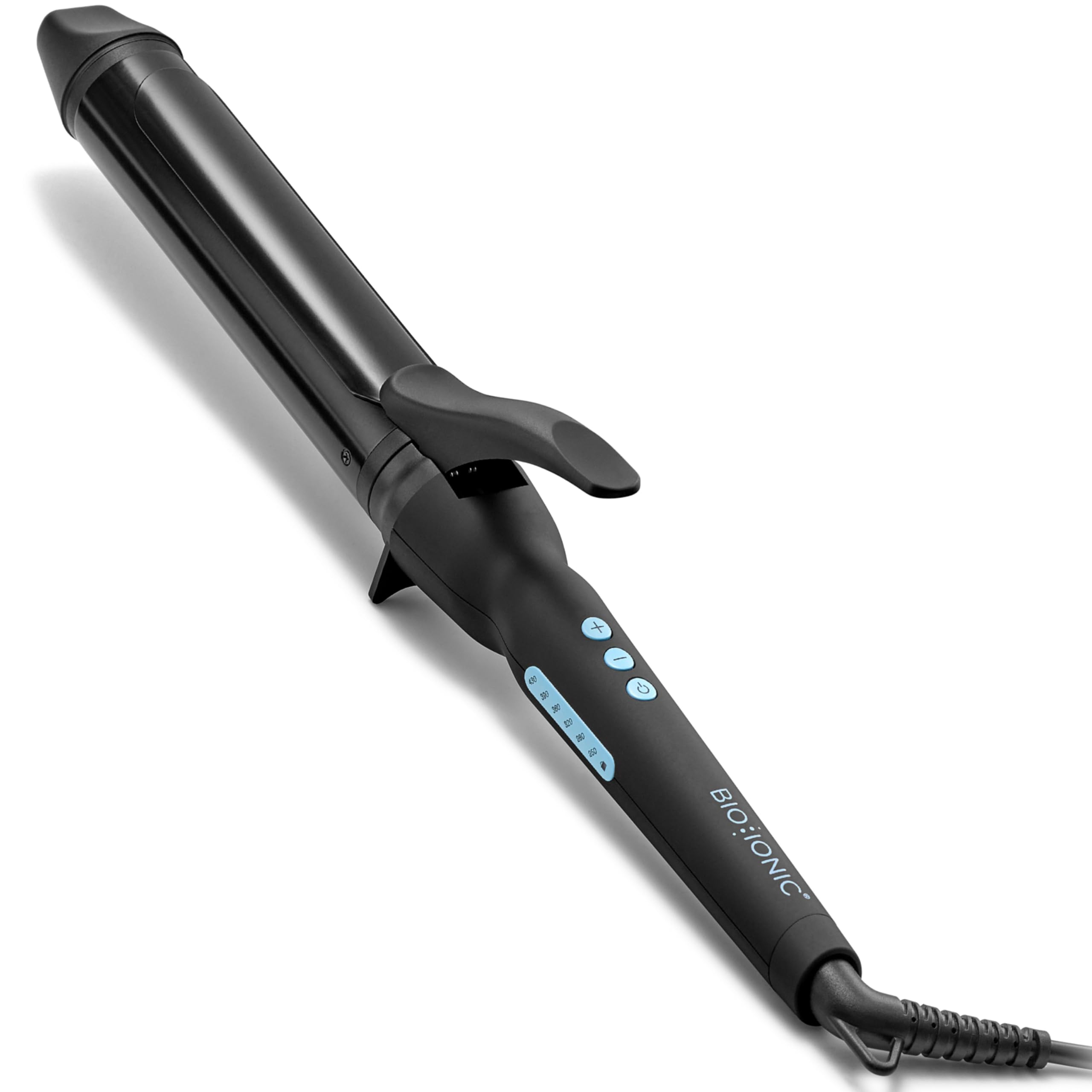 Bio Ionic long-barrel curler with 1.5-inch barrel creates voluminous waves and lasting shine