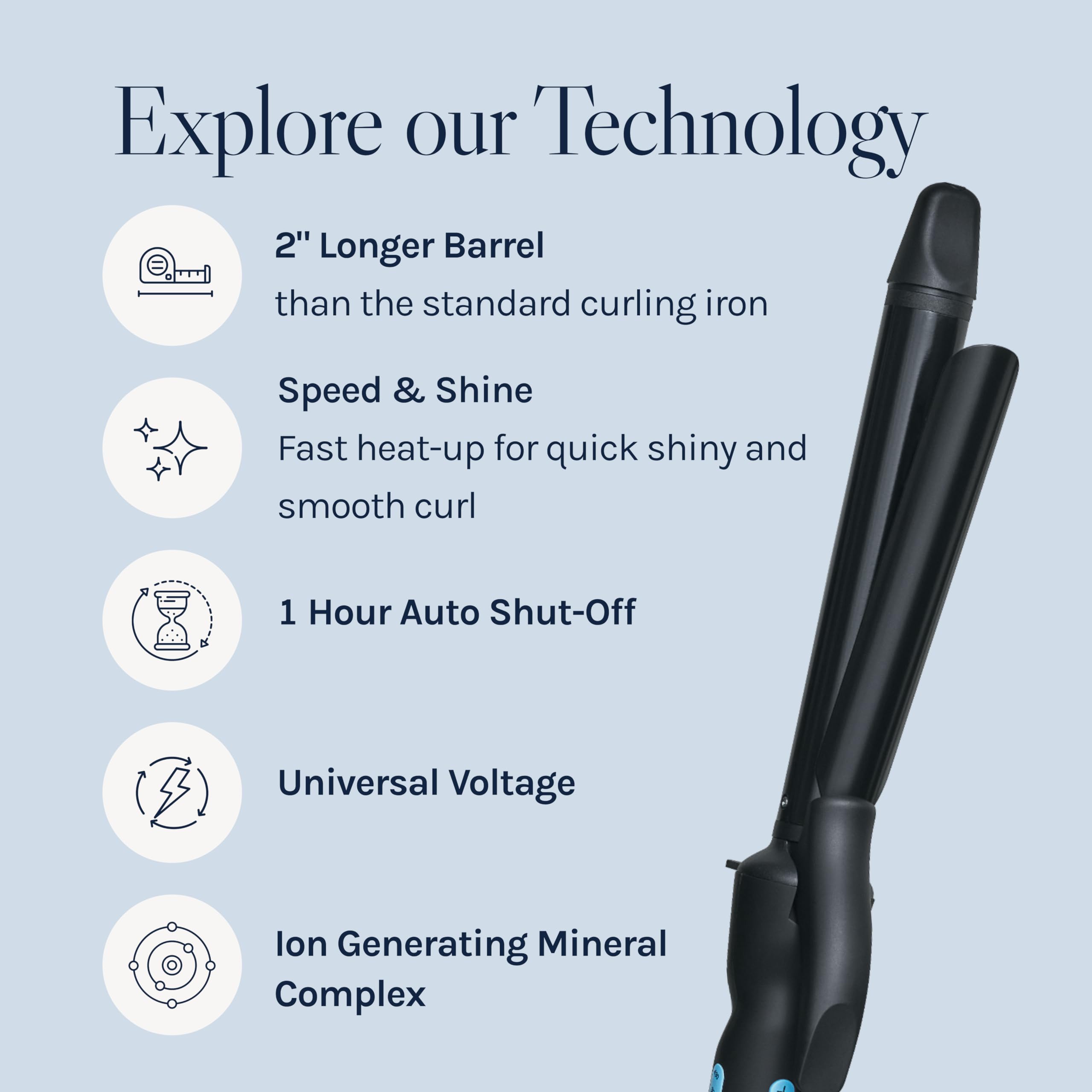 NanoIonic MX hydrates and nourishes hair during styling.