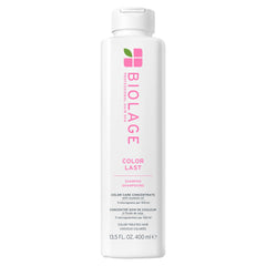 Biolage Color Last Shampoo bottle shows color protection and shine for color-treated hair.