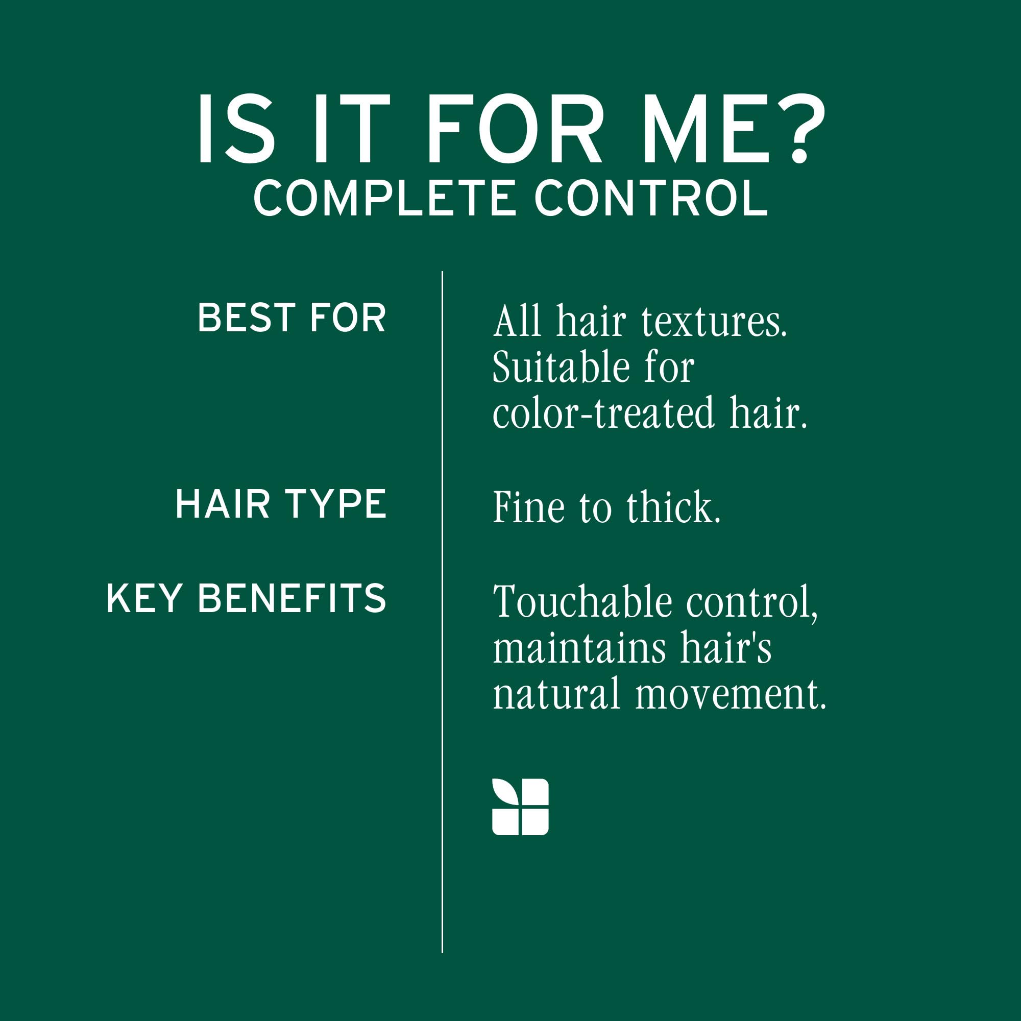 Biolage Complete Control Hairspray anti-frizz action for smooth finish