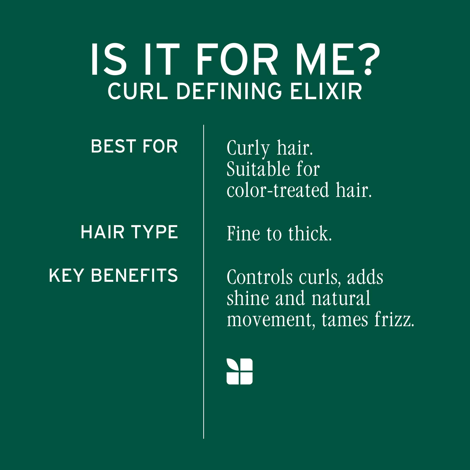 Biolage Curl Defining Elixir being applied to damp hair shows easy reactivation for continued definition.