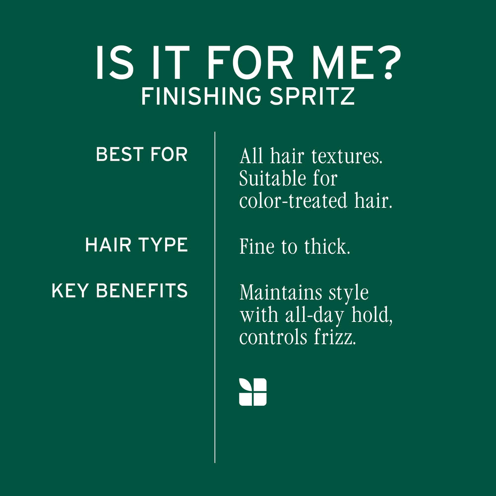 Biolage Finishing Spritz frizz-control demonstrates up to 24 hours of smoother hair.