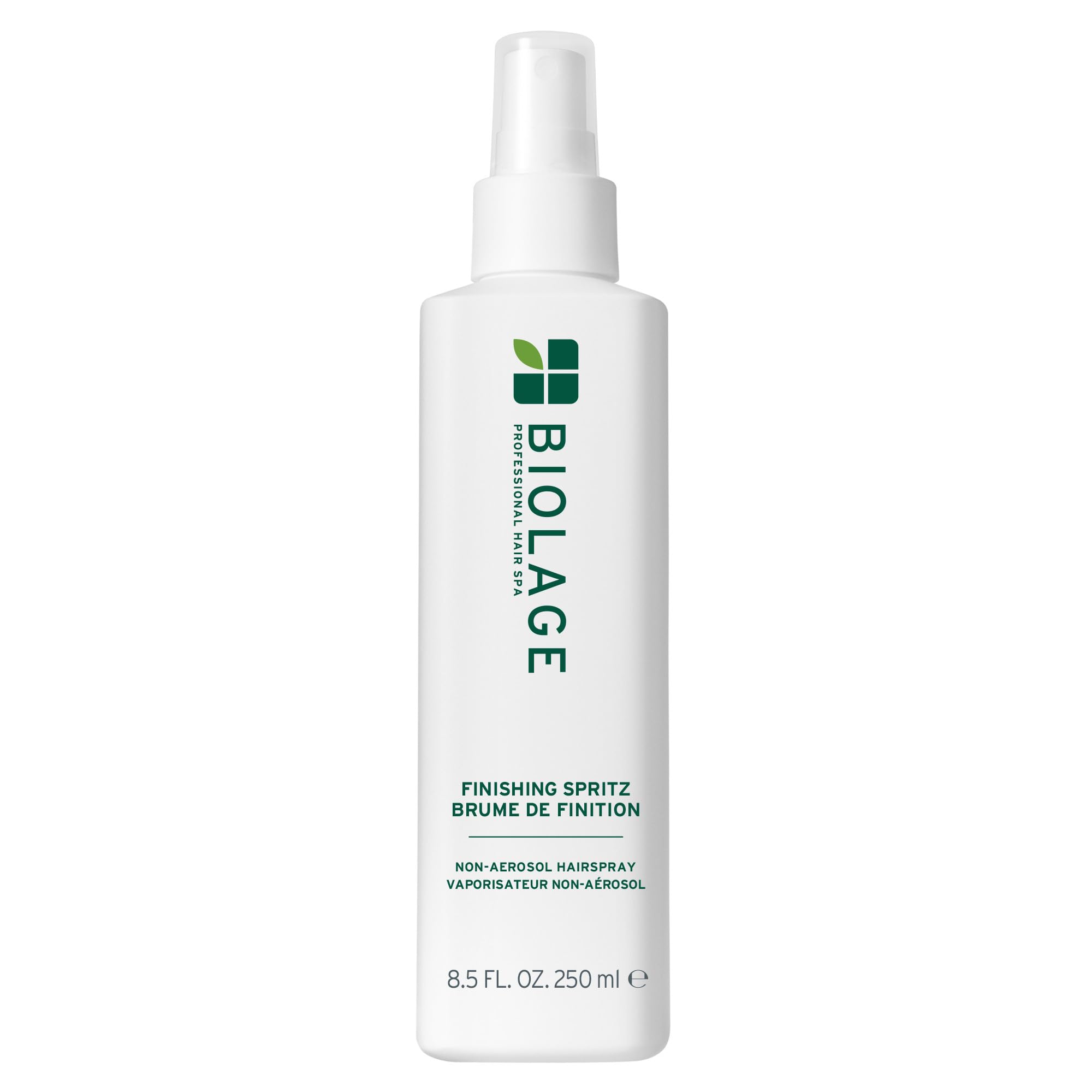Biolage Finishing Spritz hair-mist delivering all-day hold with natural movement.