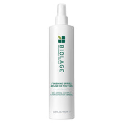 Biolage Finishing Spritz strong hold mist for gravity-defying styles and humidity resistance.