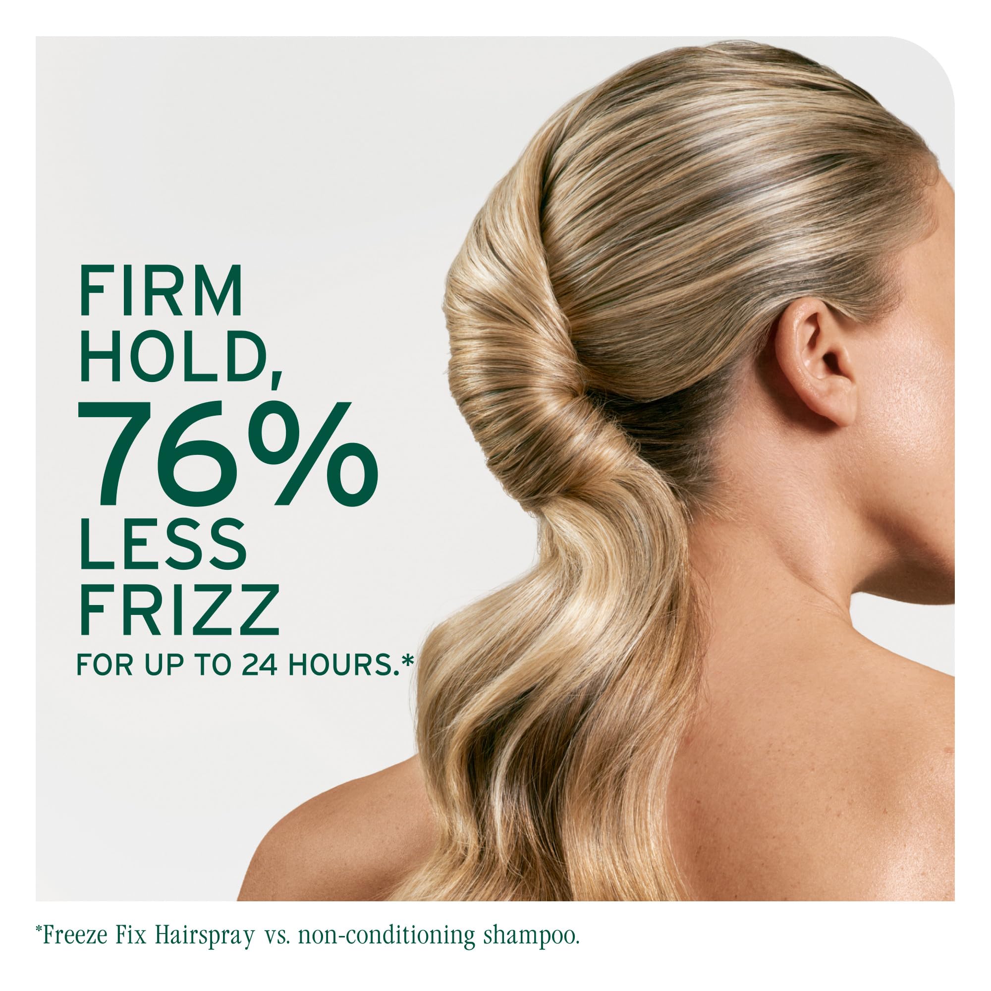 Biolage Freeze Fix hairspray humidity-resistant formula keeps styles smooth in humidity.