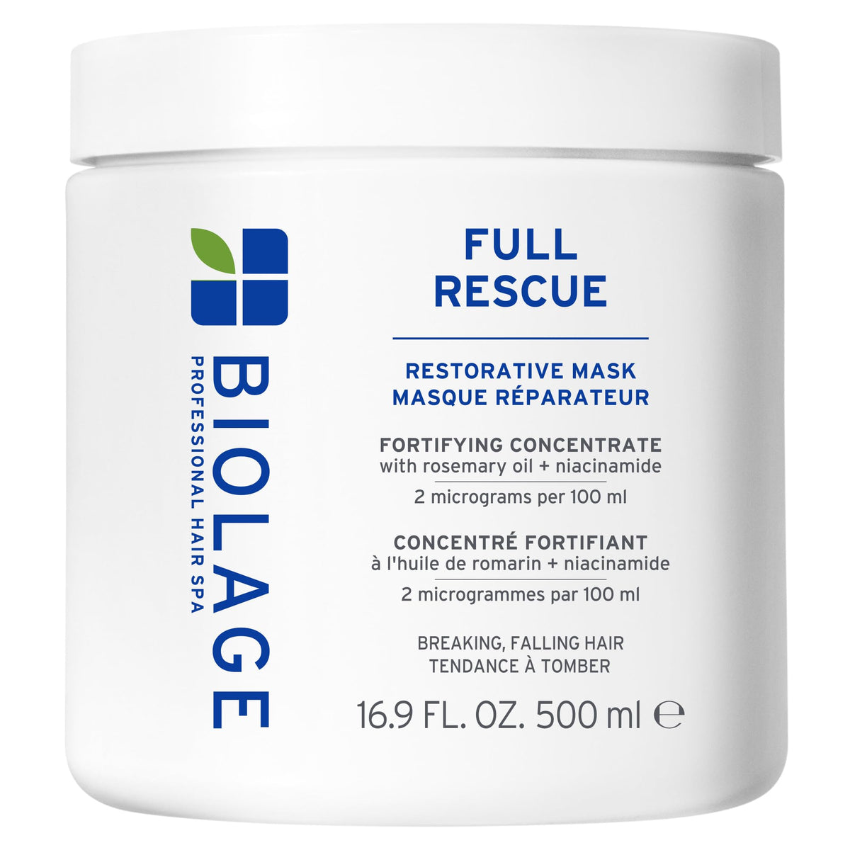 Biolage Full Rescue bottle illustrates silicone-free hydration for thin hair