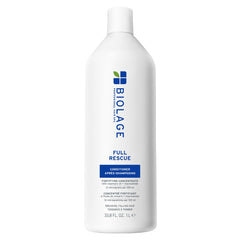 Biolage Full Rescue Conditioner bottle close-up showing vegan formula for thinning hair.
