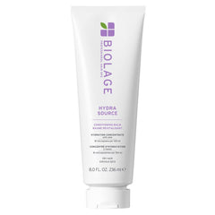 Biolage Hydra Source Conditioning Balm bottle pour delivering lightweight hydration