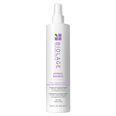 Biolage Hydra Source Daily Leave-In Tonic bottle close-up showing hydration