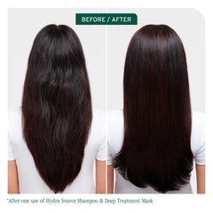 Biolage Hydra Source Deep Treatment Mask tube shows micro-filtered aloe vera benefits.